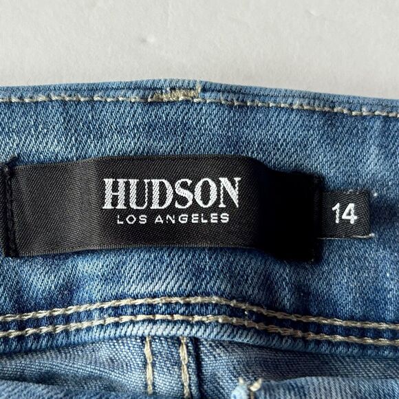 Hudson Midrise Straight Leg Blue Denim Jeans Women's Size 14 Festival Casual - Picture 6 of 12